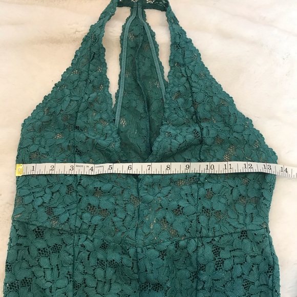 Free People Intimately Avery Juniper Lace Bodysuit size SMALL - Picture 10 of 10